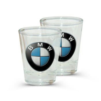 BMW, Σφηνοπότηρα γυάλινα 45ml διάφανα (2 τεμάχια)
