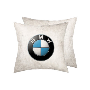 BMW, Μαξιλάρι καναπέ Δερματίνη Γκρι 40x40cm με γέμισμα