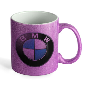 BMW, Κούπα Μωβ Glitter που γυαλίζει, κεραμική, 330ml