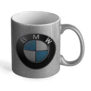 BMW, Κούπα Ασημένια Glitter που γυαλίζει, κεραμική, 330ml