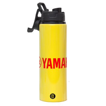 Yamaha, Metallic water bottle with safety lid, 850ml aluminum