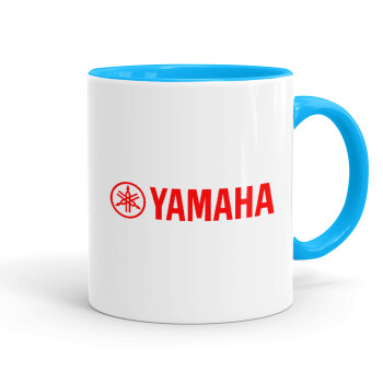 Yamaha, Mug colored light blue, ceramic, 330ml