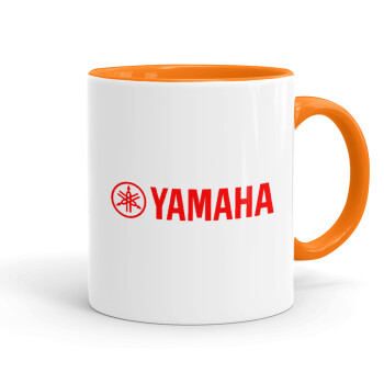 Yamaha, Mug colored orange, ceramic, 330ml