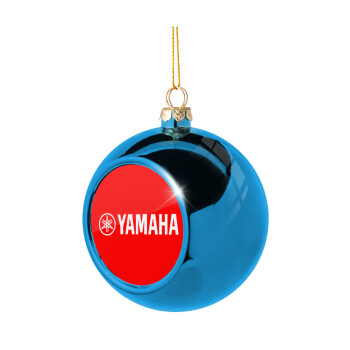 Yamaha, Blue Christmas tree ball ornament 8cm