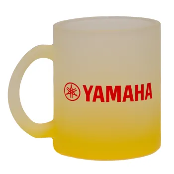 Yamaha, Κούπα γυάλινη δίχρωμη με βάση το κίτρινο ματ, 330ml