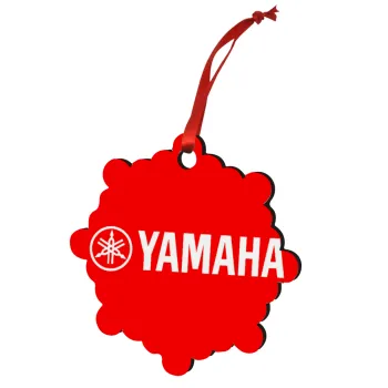 Yamaha, Christmas ornament snowflake wooden 7.5cm