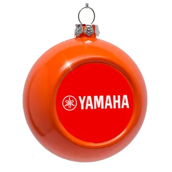 Yamaha, Orange Christmas tree ornament bauble 8cm