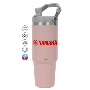 Yamaha, Pink color, 890ml (30oz) stainless Steel Tumbler with Handle