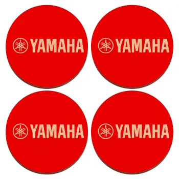 Yamaha, ΣΕΤ x4 Σουβέρ ξύλινα στρογγυλά plywood (9cm)