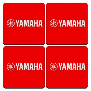 Yamaha, ΣΕΤ 4 Σουβέρ ξύλινα τετράγωνα (9cm)