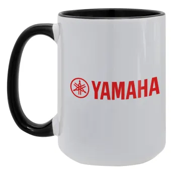 Yamaha, Κούπα Mega 15oz, κεραμική Μαύρη, 450ml