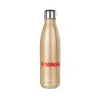 Glitter gold stainless steel thermos bottle, double-walled, 500ml