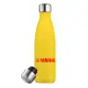 Yellow Stainless Steel Metallic Thermos, double-walled, 500ml