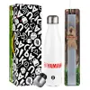 Easter candle, metallic white thermos bottle (500ml) & aromatic flat candle (30cm) (GRAY)