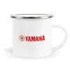 Metallic enamel cup white 360ml