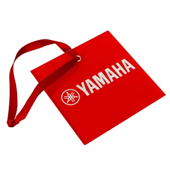 Yamaha, Christmas ornament, glass square ornament 9x9cm