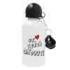 Metal water bottle, White, aluminum 500ml