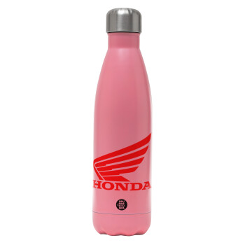 Honda, Metal mug thermos Pink Mat (Stainless steel), double wall, 500ml