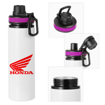 Honda, Metallic water bottle with safety lid, 850ml aluminum