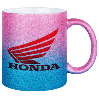 Honda, Κούπα Χρυσή/Μπλε Glitter, κεραμική, 330ml