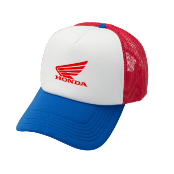 Honda, Καπέλο Soft Trucker με Δίχτυ Red/Blue/White 