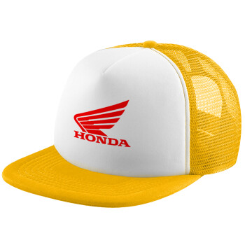 Honda, Καπέλο Soft Trucker με Δίχτυ Κίτρινο/White 