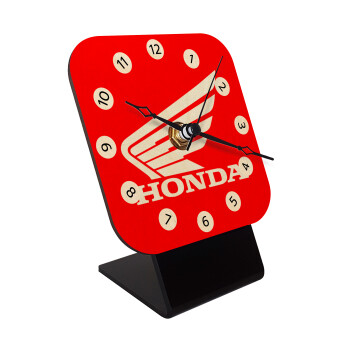 Honda, Quartz Table clock in natural wood (10cm)