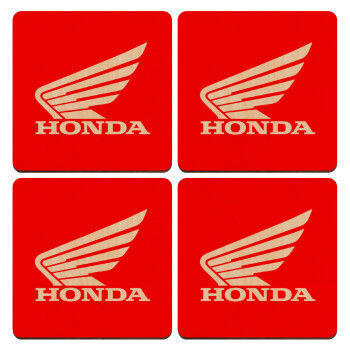 Honda, ΣΕΤ x4 Σουβέρ ξύλινα τετράγωνα plywood (9cm)