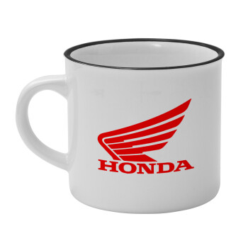Honda, Κούπα κεραμική vintage Λευκή/Μαύρη 230ml