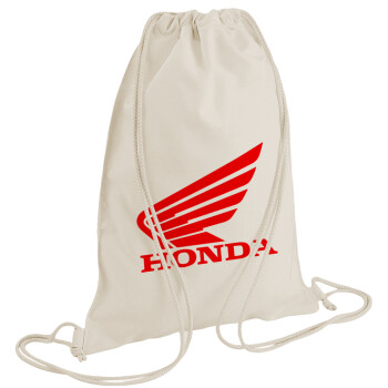 Honda, Τσάντα πλάτης πουγκί GYMBAG natural (28x40cm)