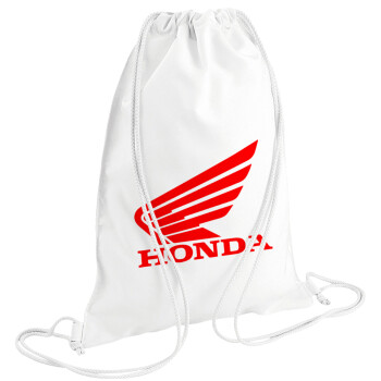 Honda, Τσάντα πλάτης πουγκί GYMBAG λευκή (28x40cm)