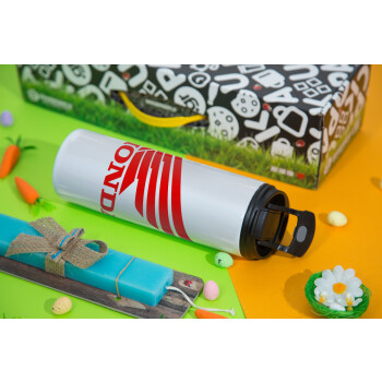 Honda, Easter candle,Travel Tumbler 2 Lids, with metal straw & cleaning brush & aromatic flat candle (30cm) (BLUE)