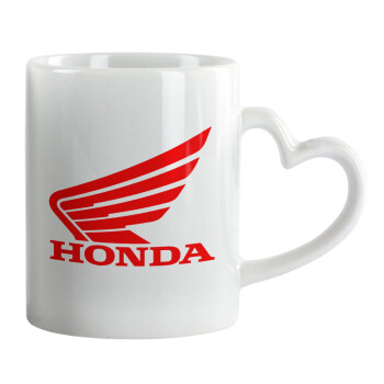 Honda, Κούπα καρδιά χερούλι λευκή, κεραμική, 330ml