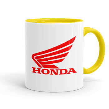 Honda, Κούπα χρωματιστή κίτρινη, κεραμική, 330ml