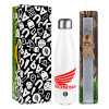 Easter candle, metallic white thermos bottle (500ml) & aromatic flat candle (30cm) (GRAY)