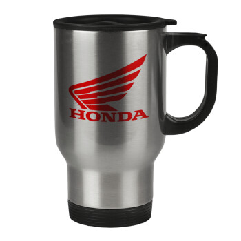 Honda, Κούπα ταξιδιού ανοξείδωτη με καπάκι, διπλού τοιχώματος (θερμό) 450ml