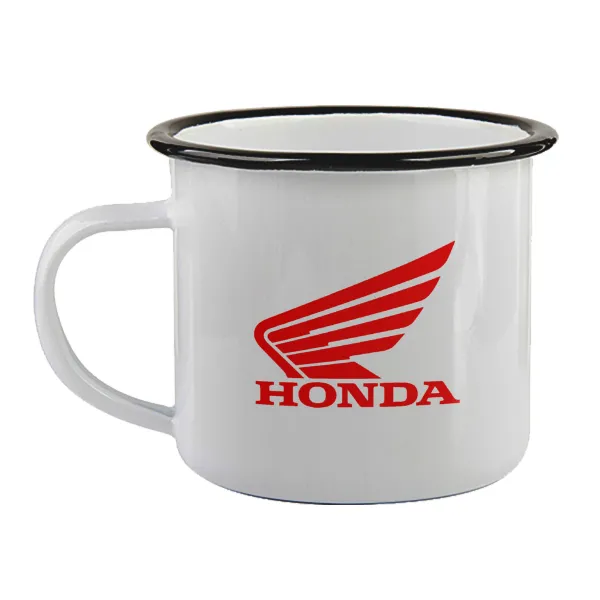 Honda — Enamel mug with black rim, 360ml