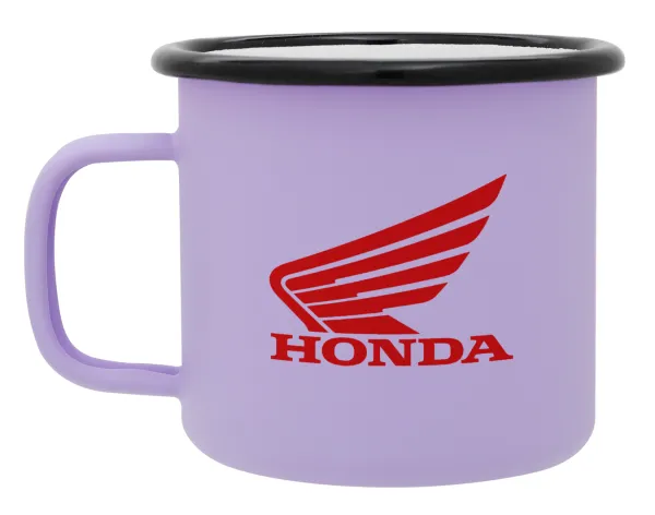 Honda — Metal enamel mug, matte light pastel purple, 360ml