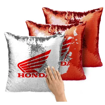 Honda, Μαξιλάρι καναπέ Μαγικό Κόκκινο με πούλιες 40x40cm περιέχεται το γέμισμα