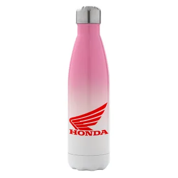 Honda, Metal mug thermos Pink/White (Stainless steel), double wall, 500ml