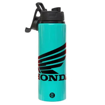 Honda, Metallic water bottle with safety lid, 850ml aluminum