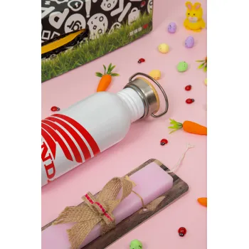 Honda, Πασχαλινή Λαμπάδα με παγούρι μεταλλικό (620ml, stainless steel) & κερί αρωματικό πλακέ (30cm) (ΡΟΖ)