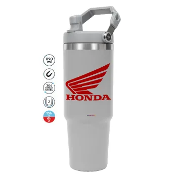 Honda, GREY color, 890ml (30oz) stainless Steel Tumbler with Handle