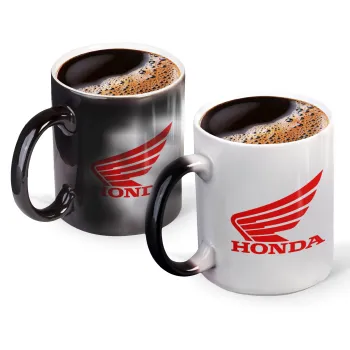 Honda, Color changing magic Mug, ceramic, 330ml when adding hot liquid inside, the black colour desappears (1 pcs)