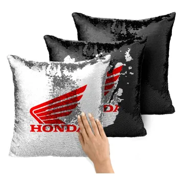 Honda, Μαξιλάρι καναπέ Μαγικό Μαύρο με πούλιες 40x40cm περιέχεται το γέμισμα