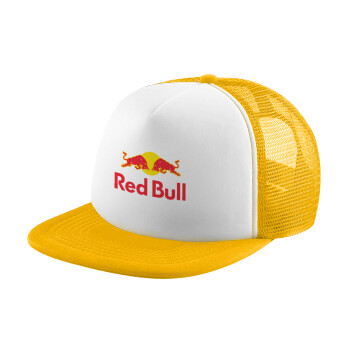 Redbull, Καπέλο Soft Trucker με Δίχτυ Κίτρινο/White 
