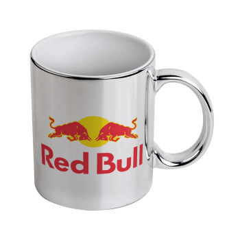 Redbull, Mug ceramic, silver mirror, 330ml