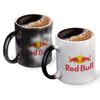 Redbull, Color changing magic Mug, ceramic, 330ml when adding hot liquid inside, the black colour desappears (1 pcs)