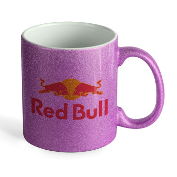 Redbull, Κούπα Μωβ Glitter που γυαλίζει, κεραμική, 330ml