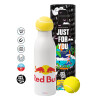 Tennis ball Metal mug thermos White, double wall, 550ml